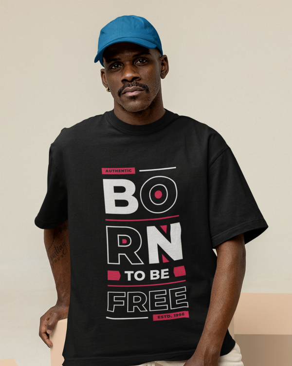 Men's Oversize Printed T-Shirt | Born to be free