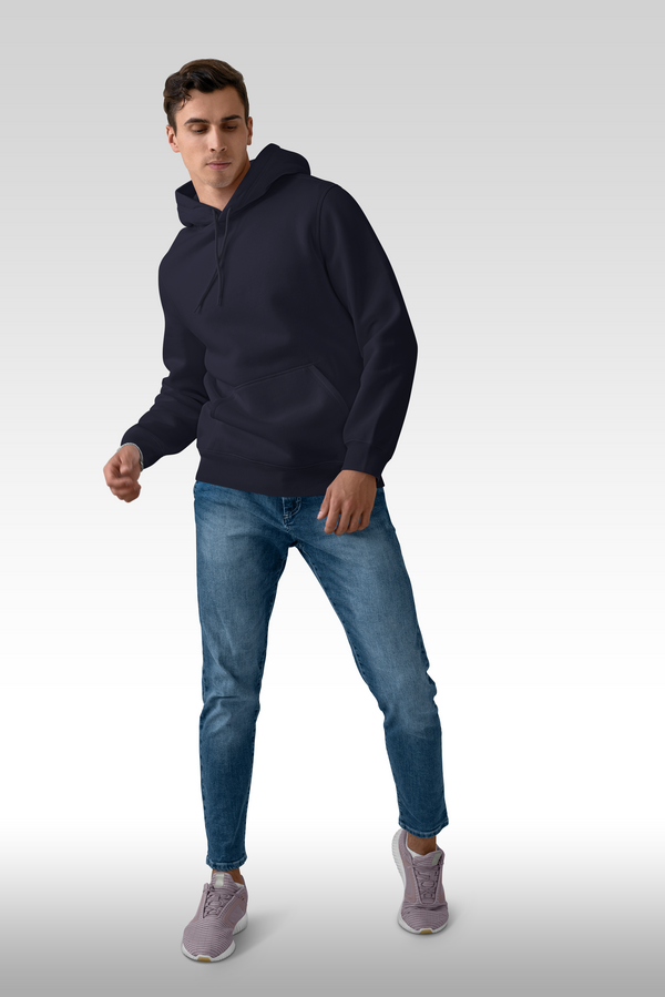 Navy Blue Pullover Hoodie